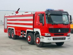 8x4 camion de pompiers de délivrance de howo de 25 tonnes