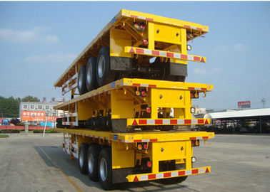 Chine Remorques à plat commerciales pour le transport de conteneur avec 12 serrures et 12 pneus 50T de torsion fournisseur