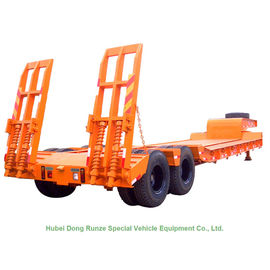 Remorque de plate-forme de Lowbed de Tri axe de commode de col de cygne transportant l'excavatrice lourde de grippage d'équipement fournisseur