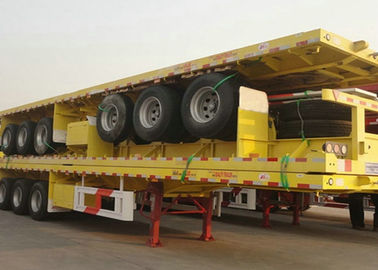 Remorques à plat commerciales pour le transport de conteneur avec 12 serrures et 12 pneus 50T de torsion fournisseur