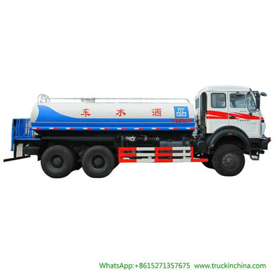 Beiben À ROUES MOTRICES outre du camion-citerne aspirateur en acier de l'eau de route 6x6 avec la pompe à eau Bowser pour le transport nettoient l'eau potable 16-18cbm