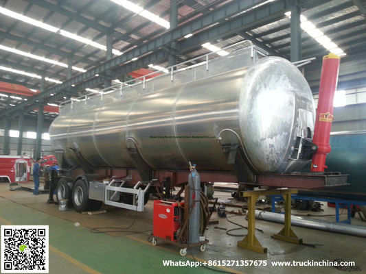 Bateau-citerne en vrac de farine de blé d'alliage d'aluminium avec incliner le whApp du cylindre hydraulique (6000USG-10000USG) : +8615271357675